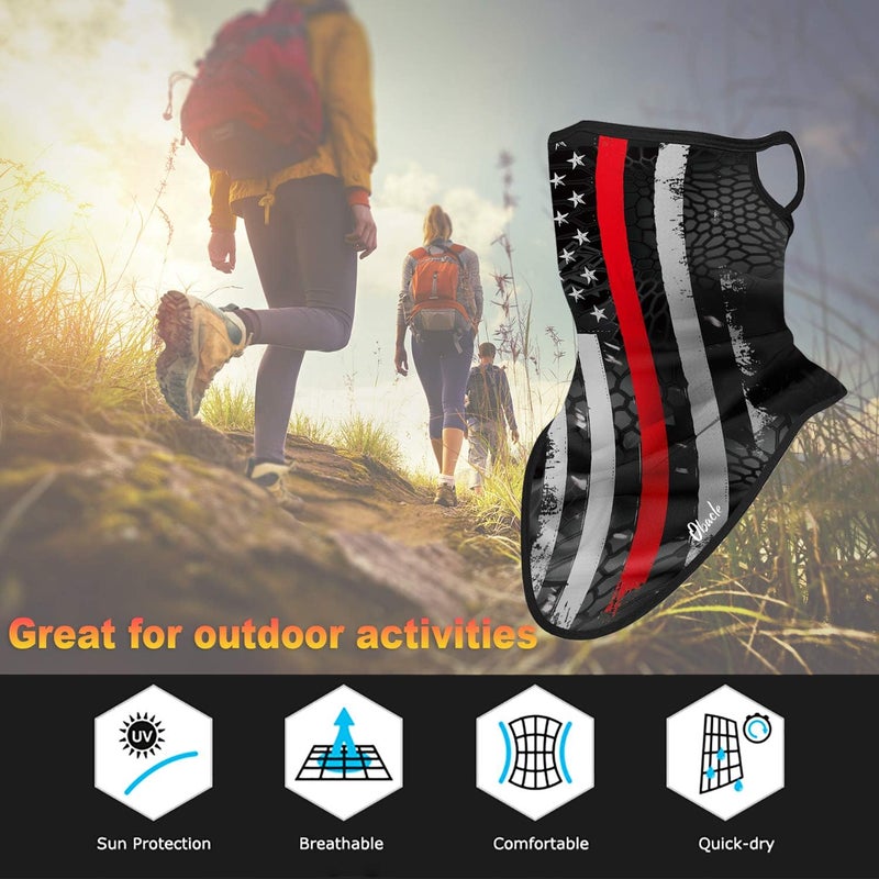 Obacle Bandana Face Mask with Ear Loops Neck Gaiter Face Mask Scarf Face Cover for Men Women - Image 5